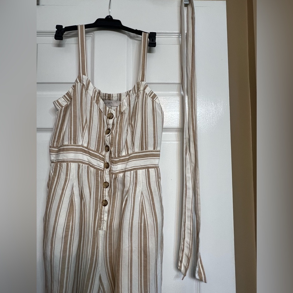 Chic Linen Striped Jumpsuit!